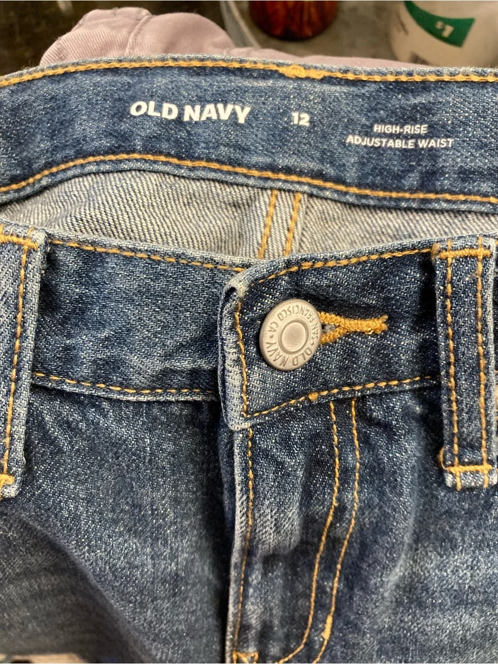 Old Navy NWT Girls High Rise 3” Denim Shorts Adjustable Waist Size 12